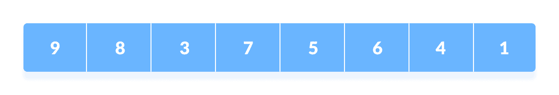 Input Array Shell sort step